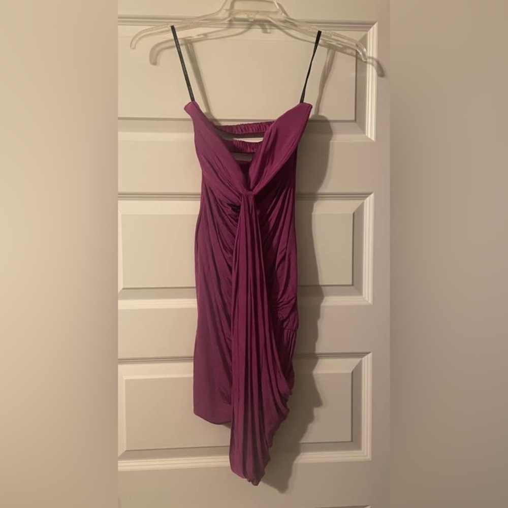 Bebe fuchsia strapless cocktail dress size medium